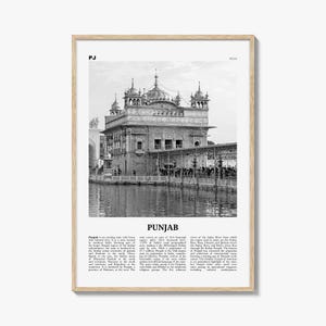 Punjab Print Schwarzweiß, Punjab Wandkunst, Punjab Poster, Punjab Foto, Punjab Wanddekoration, Indien Druck, Indien, Ludhiana Chandigarh, Asia