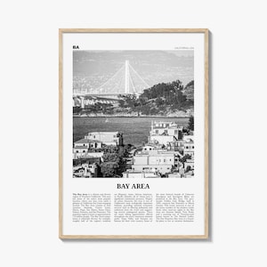 Bay Area Druck schwarz und weiß Nr. 1, Bay Area Wandkunst, Bay Area Poster, Kalifornien, USA, Vereinigte Staaten, Bay Region Foto