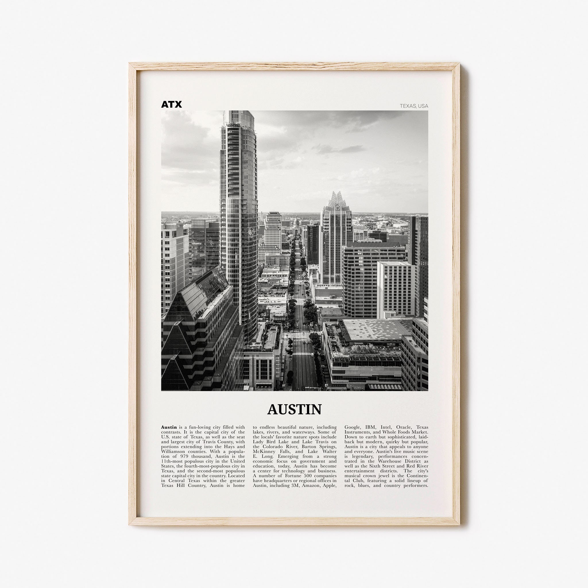 Austin Print Black and White Downtown Austin Wall Art Austin - Etsy Hong  Kong