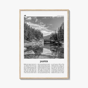 Jasper National Park Black and White Photography Print