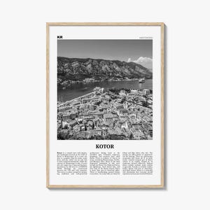 Kotor Print Black and White, Kotor Wall Art, Kotor Poster, Kotor Photo, Kotor Wall Décor, Котор, Montenegro, Europe