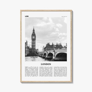 Londen print zwart-wit nr. 1, London Wall Art, London Poster, London Photo, London Wall Decor, Engeland, Verenigd Koninkrijk Verenigd Koninkrijk Europa