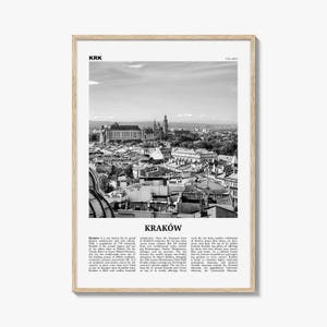 Krakow Print Black and White, Krakow Wall Art, Krakow Poster, Krakow Photo, Krakow Wall Decor, Kraków, Poland, Cracow, Polska, Europe