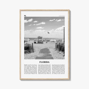 Florida print zwart-wit nr. 2, Florida Wall Art, Florida poster, Florida Photo, Florida Wall Decor, Verenigde Staten, Verenigde Staten, Noord-Amerika