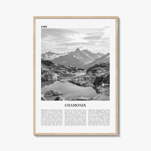 Chamonix Print Black and White, Chamonix Wall Art, Chamonix Poster, Chamonix Photo, Chamonix Wall Décor, Mont Blanc, France, Aples