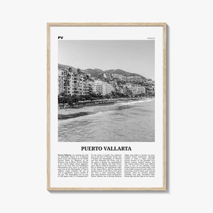 Puerto Vallarta Print Black and White, Puerto Vallarta Wall Art, Puerto Vallarta Poster, Puerto Vallarta Photo, Mexico