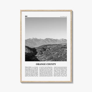 Orange County Druck schwarz weiß Nr. 3, Orange County Wandkunst, Orange County Poster, Orange County Foto, Kalifornien, USA, Vereinigte Staaten