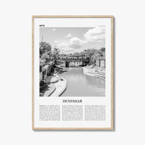 Denpasar Print Black and White, Denpasar Wall Art, Denpasar Poster, Denpasar Photo, Denpasar Wall Décor, Indonesia, Bali, Kota Denpasar