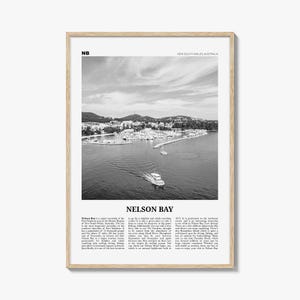 Stampa di Nelson Bay in bianco e nero, arte murale di Nelson Bay, poster di Nelson Bay, foto di Nelson Bay, decorazioni di Nelson Bay, Nuovo Galles del Sud, Australia