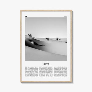 Libya Print Black and White, Libya Wall Art, Libya Poster, Libya Photo, Libya Wall Decor, Country Art Print,  دولة ليبيا Africa