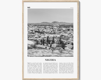 Nigeria Print Black and White No 2, Nigeria Wall Art, Nigeria Poster, Nigeria Photo, Nigeria Wall Decor, Nijeriya, Abuja, Lagos, Africa