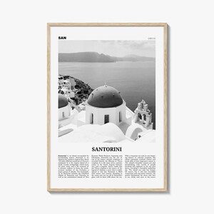 Santorini Print Schwarzweiß, Santorini Wandkunst, Santorini Poster, Santorini Foto, Griechenland, ΣADyPt, Thera, Thira, Europa