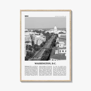 Washington DC Print Black and White No 3, Washington Wall Art, Washington, District of Columbia, USA, United States, North America
