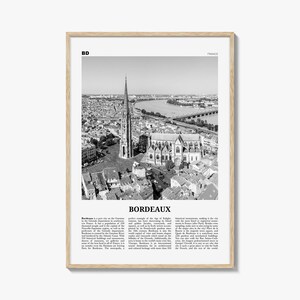 Bordeaux Print Schwarzweiß Nr. 1, Bordeaux Wandkunst, Bordeaux Poster, Bordeaux Foto, Bordeaux Wanddekor, Frankreich, Bordèu, Gironde