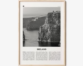 Ireland Print Black and White No 1, Ireland Wall Art, Ireland Poster, Ireland Photo, Ireland Decor, Éire, UK, United Kingdom, Dublin