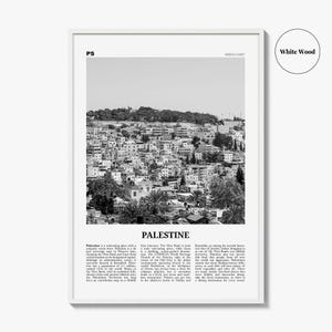 Palestine Poster Print Black and White, Middle East Travel Wall Art, Jerusalem Photography image 8