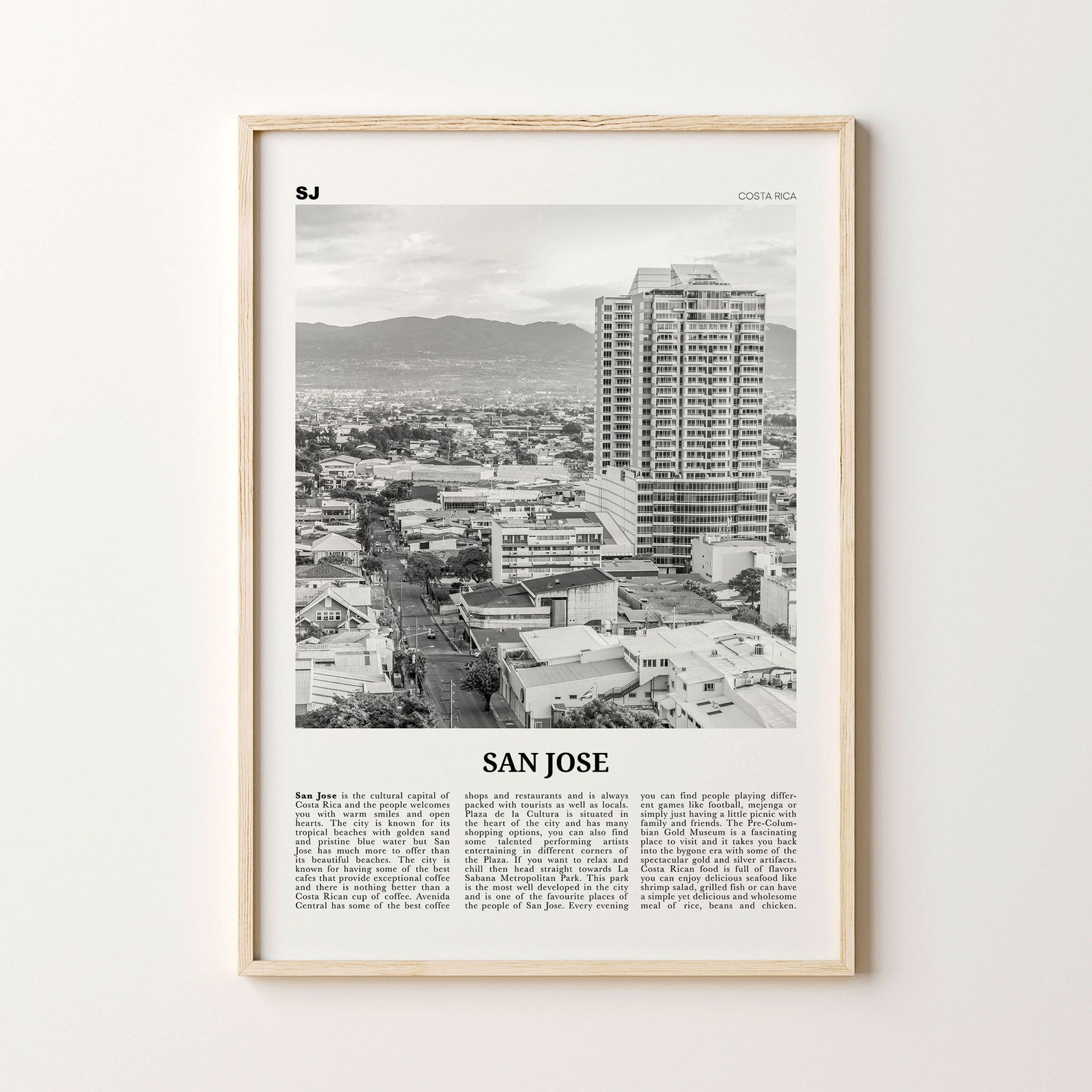 San Jose Print Black and White San Jose Wall Art San Jose Etsy