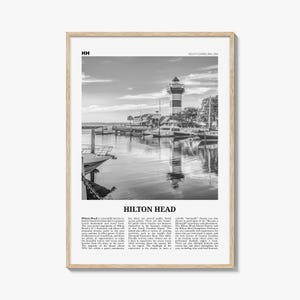 Hilton Head Island Print Black and White, Hilton Head Wall Art, Hilton Head Poster, Hilton Head Photo, Hilton Head Wall, South Carolina, USA