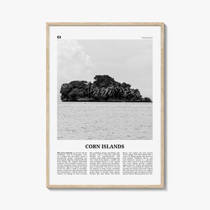 Corn Islands Poster Schwarz weiß, Corn Islands, Wandkunst, Corn Islands Poster, Corn Islands Foto, Corn Islands Wanddekor, Nicaragua
