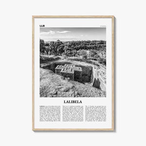 Lalibela Print schwarz und weiß, Lalibela Wandkunst, Lalibela Poster, Lalibela Foto, Lalibela Wanddekor, Lalibela Karte, Äthiopien