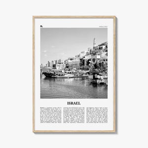 Impresión de Israel en blanco y negro, arte mural de Israel, póster de Israel, foto de Israel, decoración de pared de Israel, Jerusalén, hebreo, judío, Oriente Medio