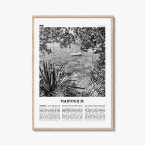 Martinique Print Schwarzweiß, Martinique Wandkunst, Martinique Poster, Martinique Foto, Martinique Wanddekor, Fort-de-France, Karibik