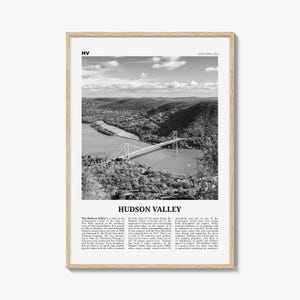 Hudson Valley-afdruk zwart-wit, Hudson Valley-muurkunst, Hudson Valley-poster, Hudson Valley-foto, New York, VS