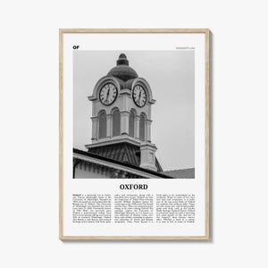 Oxford Print Black and White Mississippi, Oxford Wall Art, Oxford Poster, Oxford Photo, Oxford Wall Décor, Oxford Map, USA