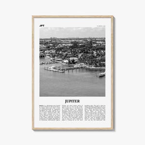 Jupiter Print Black and White, Jupiter Wall Art, Jupiter Poster, Jupiter Photo, Jupiter Wall Décor, Florida, USA, United States