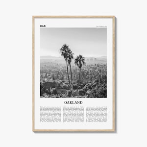 Oakland Print Black and White No 2, Oakland Wall Art, Oakland Poster, Oakland Photo, Oakland Decor, California, USA, United States