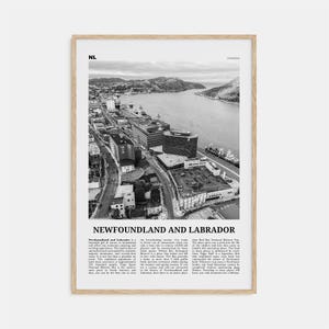 Neufundland und Labrador Poster Schwarz Weiß, Neufundland und Labrador Wand Kunst, Neufundland und Labrador Poster, Kanada