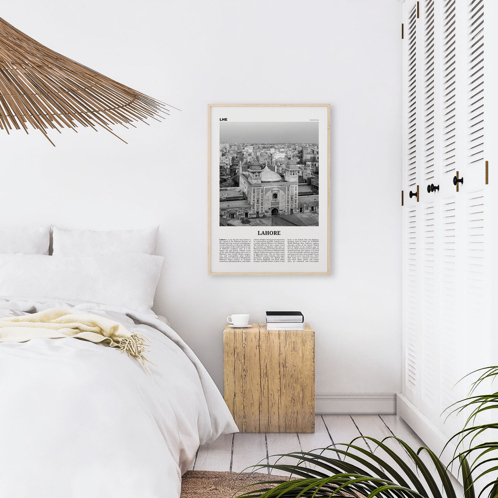 Lahore Print Black and White Town Lahore Wall Art Lahore Etsy