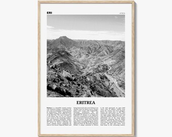 Eritrea Print Black and White, Eritrea Wall Art, Eritrea Poster, Eritrea Photo, Eritrea Wall Decor, Country Art Print, Africa, Asmera