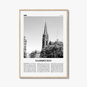 Saarbrücken Black and White Photography Print: Gallery Wall Art