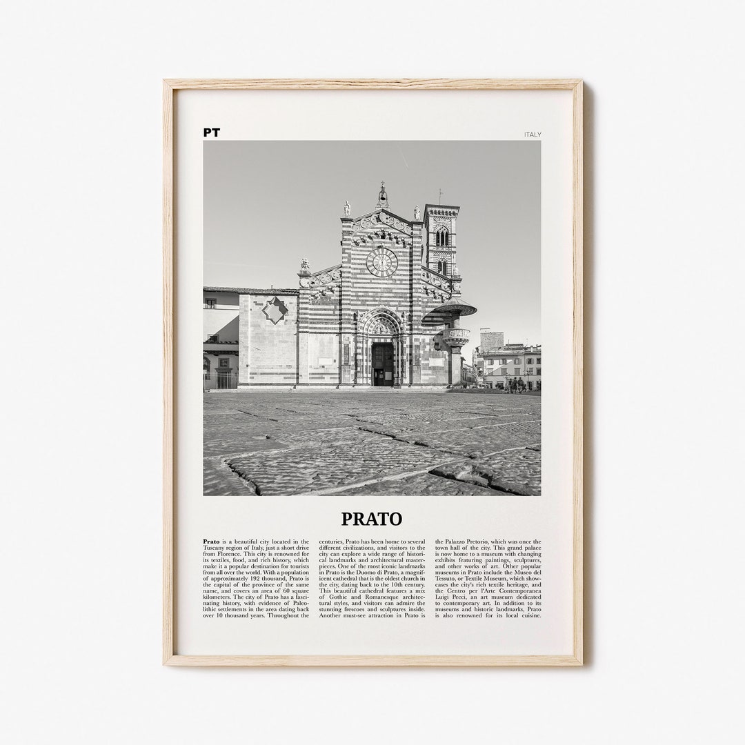 Prato Print Black and White, Prato Wall Art, Prato Poster, Prato Photo