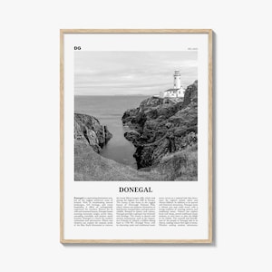 Donegal Print Black and White, Donegal Wall Art, Donegal Poster, Donegal Photo, Donegal Wall Décor, Donegal Map, Ireland