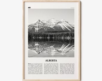 Alberta Print Black and White, Alberta Wall Art, Alberta Poster, Alberta Photo, Alberta Wall Decor, Edmonton, Calgary, Canada