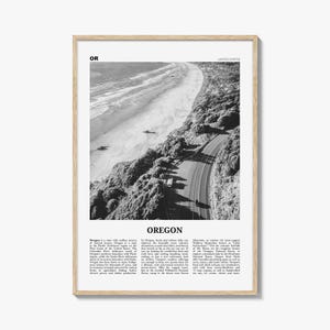 Oregon Print Black and White No 3, Oregon Wall Art, Oregon Poster, Oregon Photo, Oregon Wall Decor, USA, United States, North America