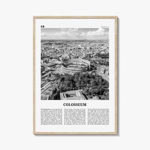 Colosseum Print Black and White, Colosseum Wall Art, Colosseum Poster, Colosseum Photo, Colosseum Wall Décor, Colosseum Map, Rome, Italy