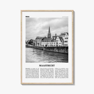 Maastricht Print Black and White, Maastricht Wall Art, Maastricht Poster, Netherlands, Nederland, Holland, Maestricht, Limburg, Europe
