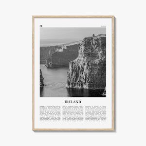 Ireland Print Black and White No 1, Ireland Wall Art, Ireland Poster, Ireland Photo, Ireland Decor, Éire, UK, United Kingdom, Dublin