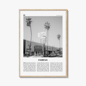 Fairfax Print Black and White California, Fairfax Wall Art, Fairfax Poster, Fairfax Photo, Fairfax Wall Décor, Fairfax Map, California, USA