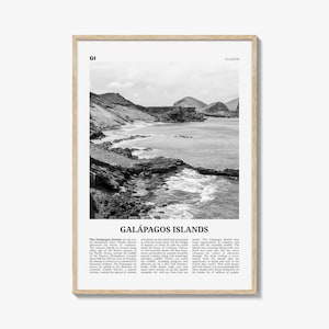 Galapagos Islands Print Black and White, Galápagos Islands Wall Art, Galápagos Islands Poster, Galápagos Islands Photo, Galápagos Wall Décor