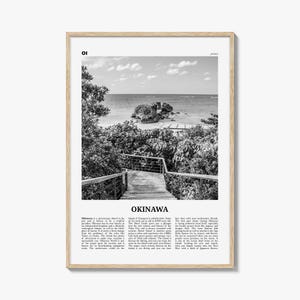 Okinawa Print schwarz und weiß, Okinawa Island Wandkunst, Okinawa Island Poster, Okinawa Island Foto, Okinawa Island Wanddekor, Japan