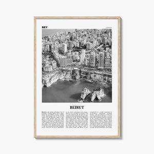 Beirut Print Black and White No 1, Beirut Wall Art, Beirut Poster, Beirut Photo, Beirut Wall Decor, Lebanon, بيروت, Beyrouth, Bayrūt