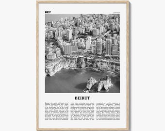 Beirut Print Black and White No 1, Beirut Wall Art, Beirut Poster, Beirut Photo, Beirut Wall Decor, Lebanon, بيروت, Beyrouth, Bayrūt