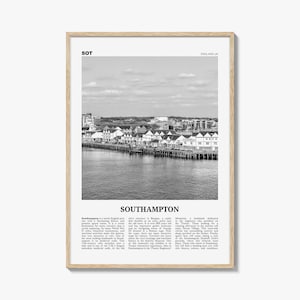 Southampton Print Black and White England, Southampton Wall Art, Southampton Poster, Southampton Photo, Southampton Wall Décor, UK