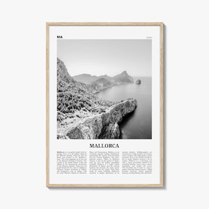 Mallorca Print Black and White No 1, Mallorca Wall Art, Mallorca Poster, Mallorca Photo, Spain, Majorca, Balearic Islands, Palma, España