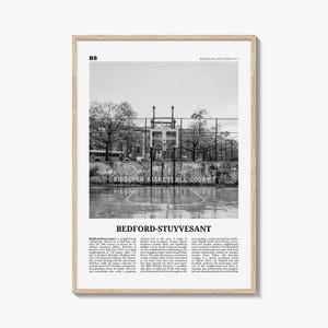 Bedford Stuyvesant Print Black and White, Bedford–Stuyvesant Wall Art, Bedford–Stuyvesant Poster, Bedford–Stuyvesant Photo, Brooklyn, USA