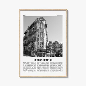 Eureka Springs Print Black and White, Eureka Springs Wall Art, Eureka Springs Poster, Eureka Springs Photo, Arkansas, USA